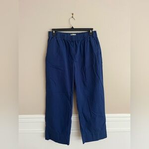 EVERLANE The Easy Pant size 16 Lapis Blue. Wide leg cropped high rise pull-on.